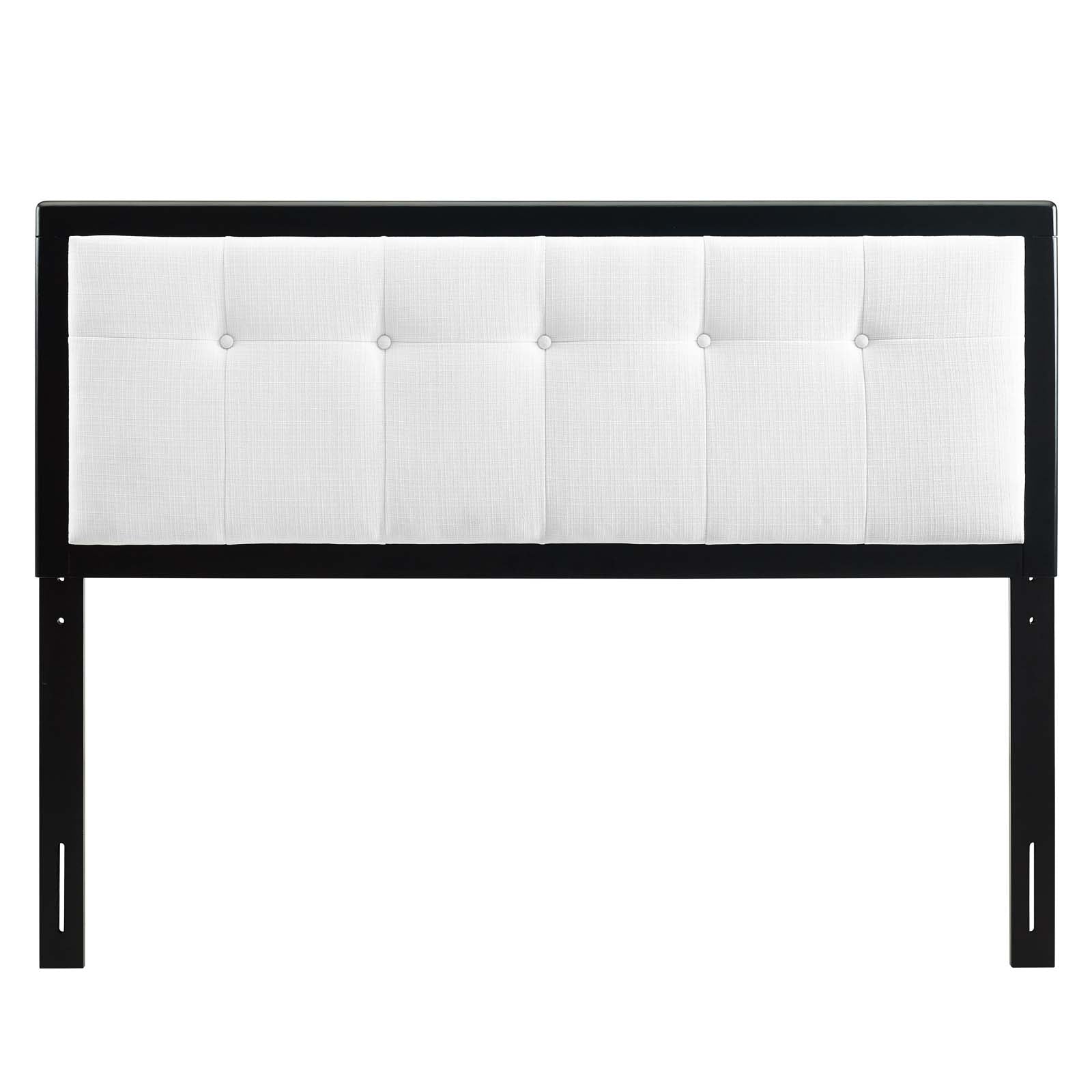 Modway Headboards - Draper Tufted Twin Fabric and Wood Headboard Black White