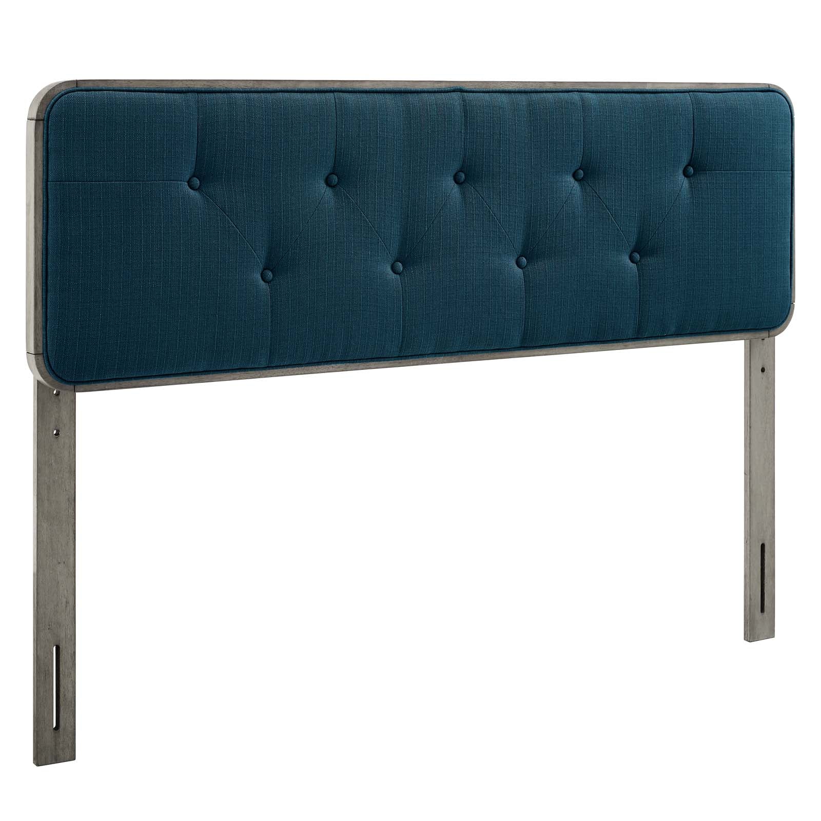 Modway Headboards - Collins Tufted Twin Fabric and Wood Headboard Gray Azure