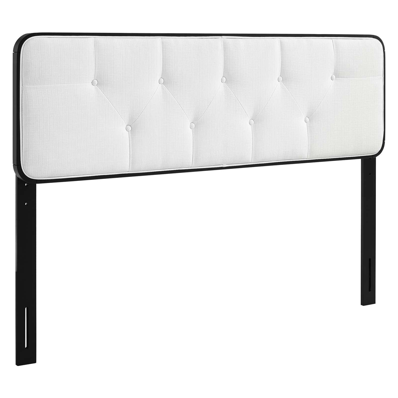 Modway Headboards - Collins Tufted Full Fabric and Wood Headboard Black White