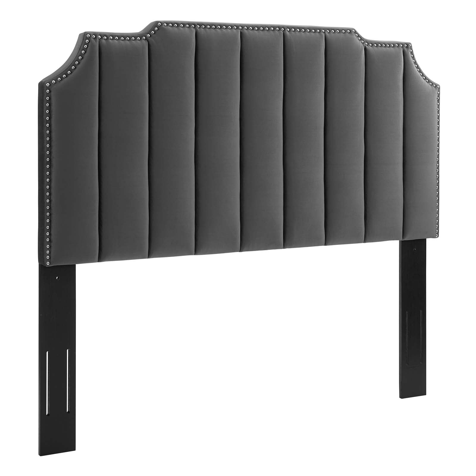 Modway Headboards - Rosalind Performance Velvet Twin Headboard Charcoal
