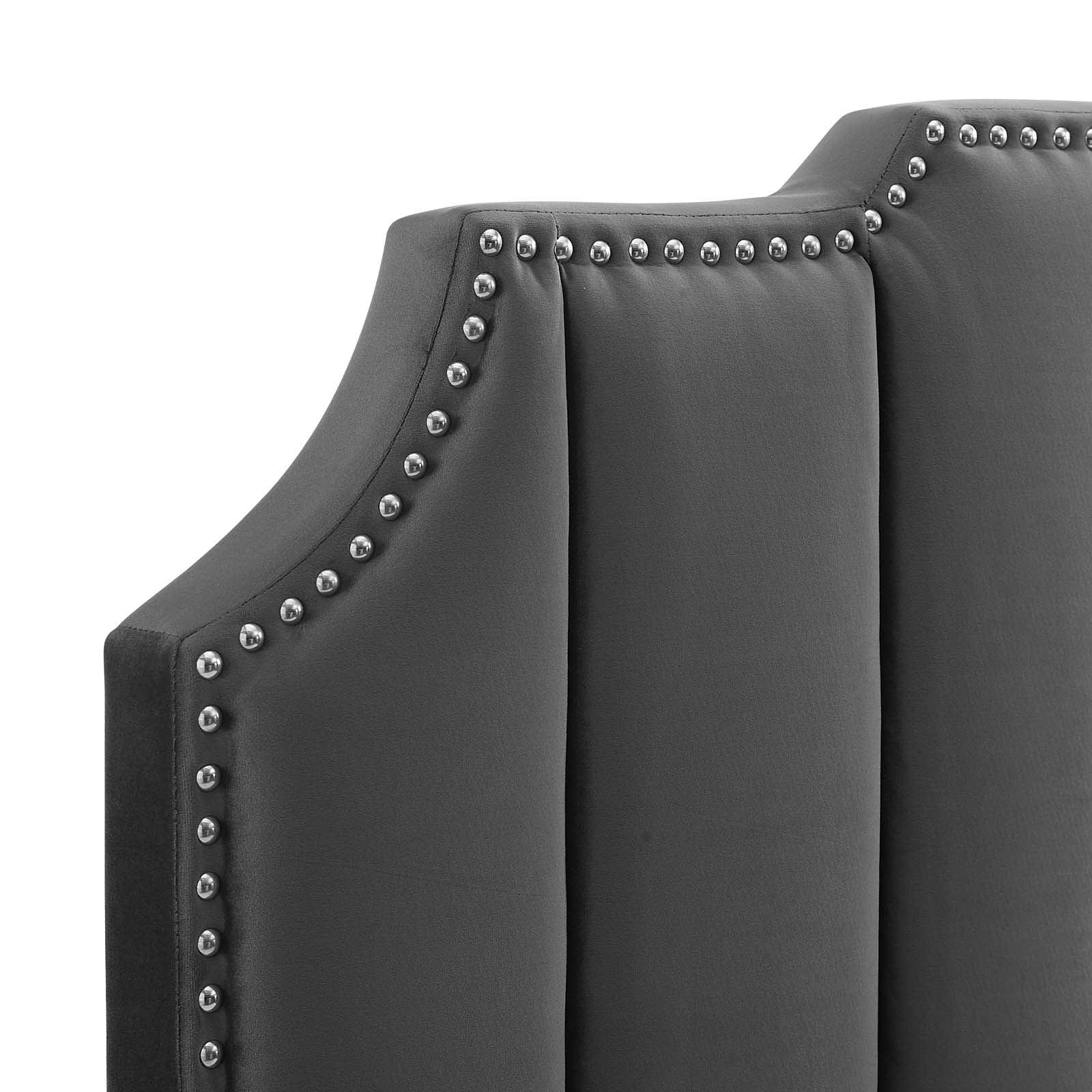 Modway Headboards - Rosalind Performance Velvet Twin Headboard Charcoal