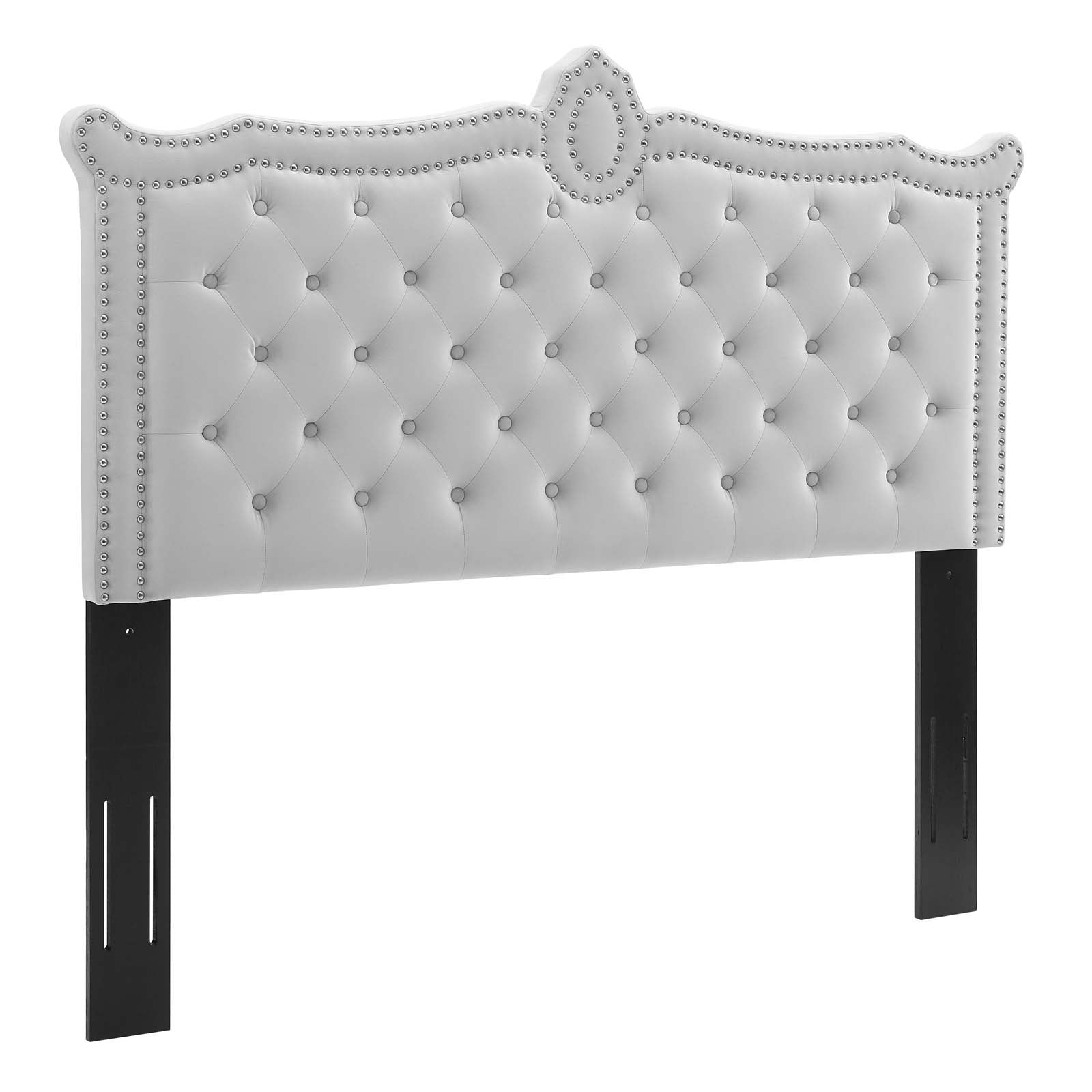 Modway Headboards - Louisa Tufted Performance Velvet Full/Queen Headboard Light Gray