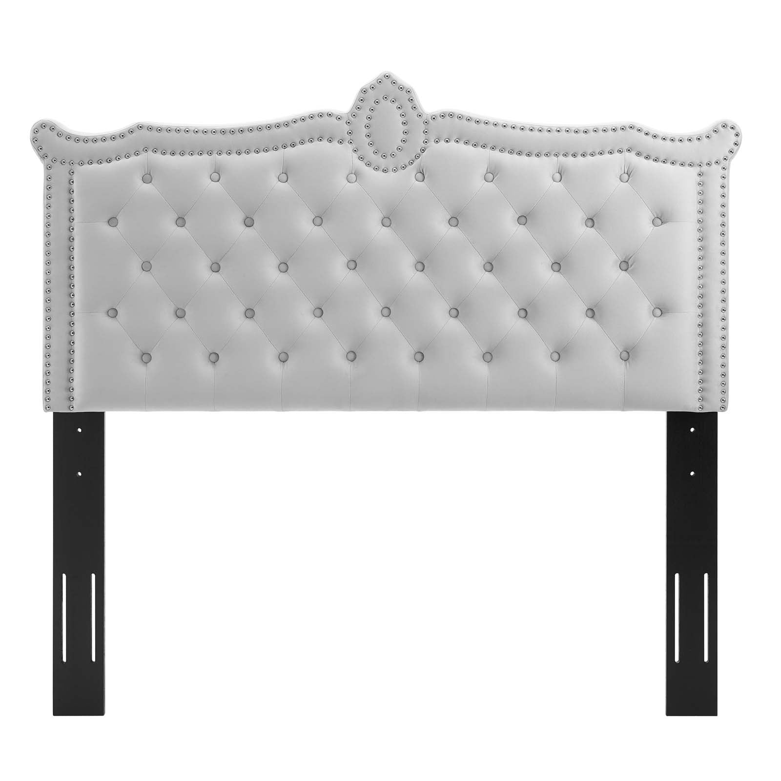 Modway Headboards - Louisa Tufted Performance Velvet Full/Queen Headboard Light Gray