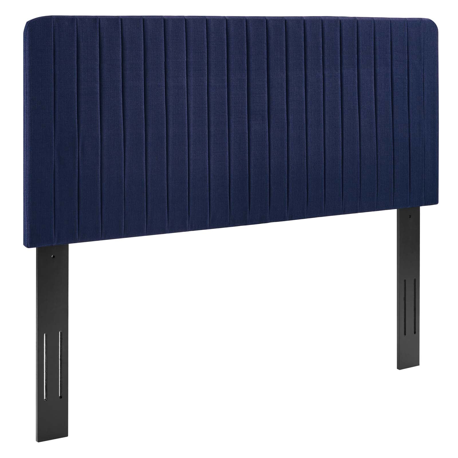 Modway Headboards - Milenna Channel Tufted Upholstered Fabric Twin Headboard Royal Blue