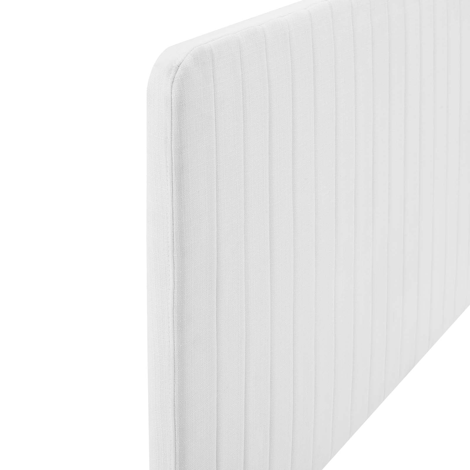 Modway Headboards - Milenna Channel Tufted Upholstered Fabric Full/Queen Headboard White