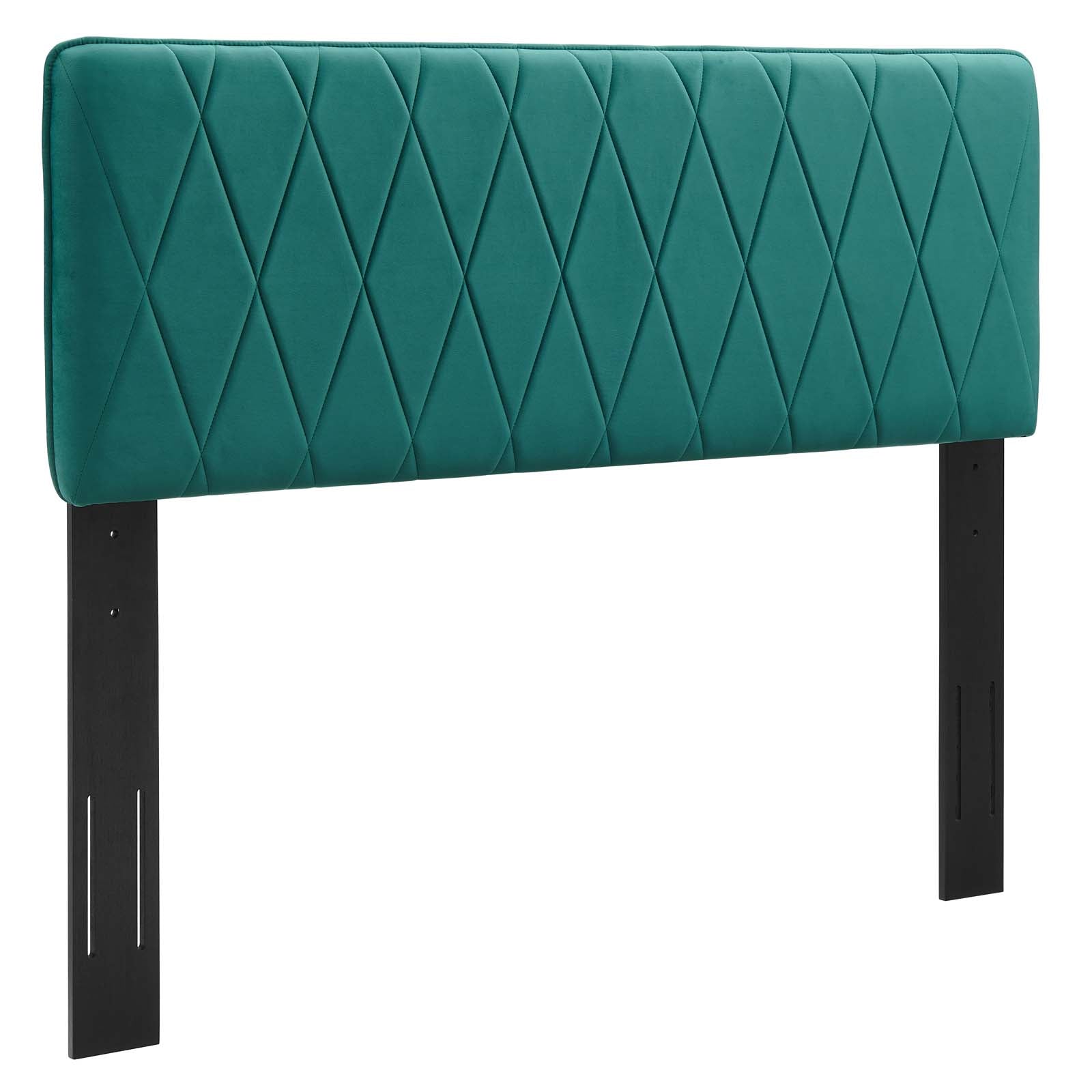 Modway Headboards - Leila Performance Velvet Twin Headboard Teal