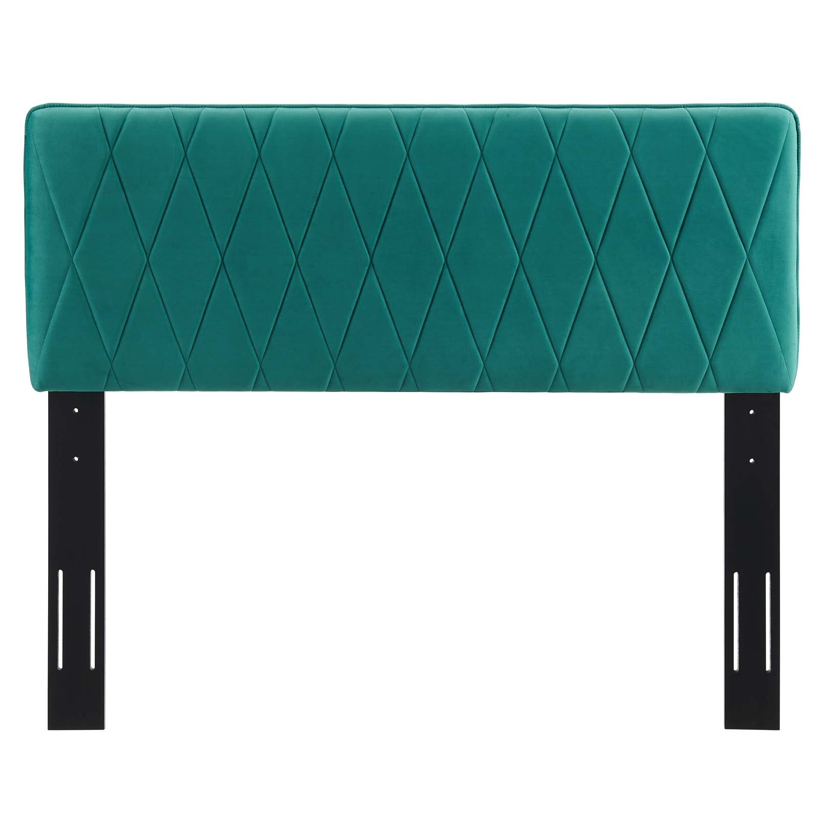 Modway Headboards - Leila Performance Velvet Twin Headboard Teal