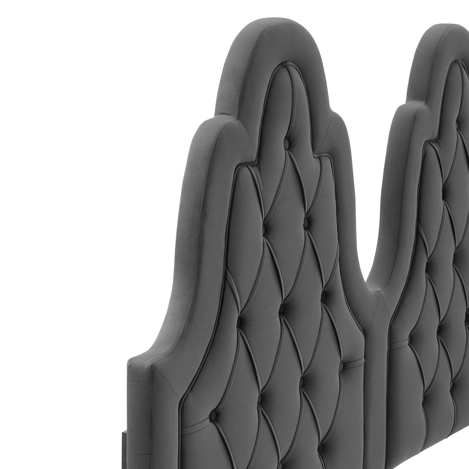 Modway Headboards - Augustine Tufted Performance Velvet Twin Headboard Charcoal