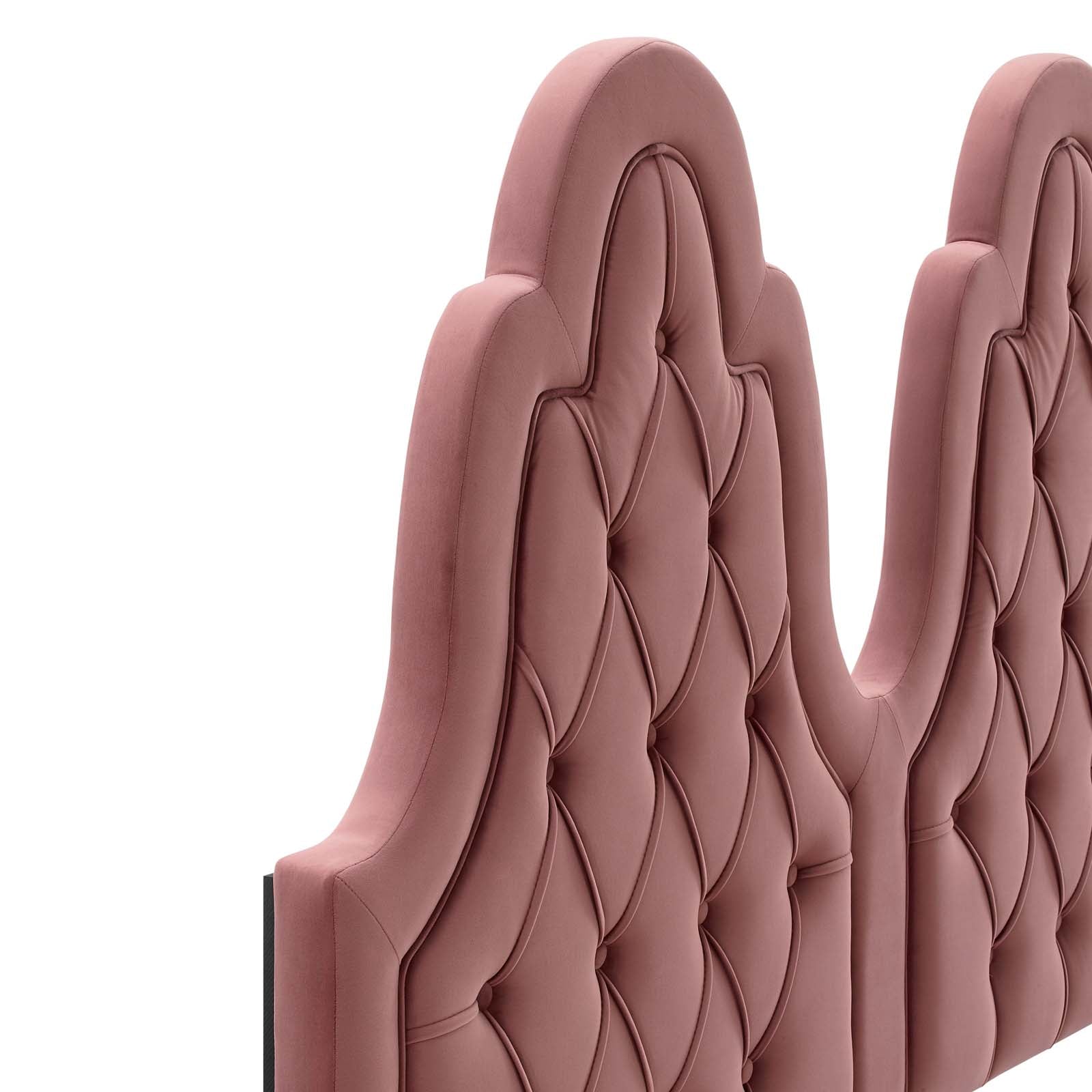 Modway Headboards - Augustine Tufted Performance Velvet King/California King Headboard Dusty Rose