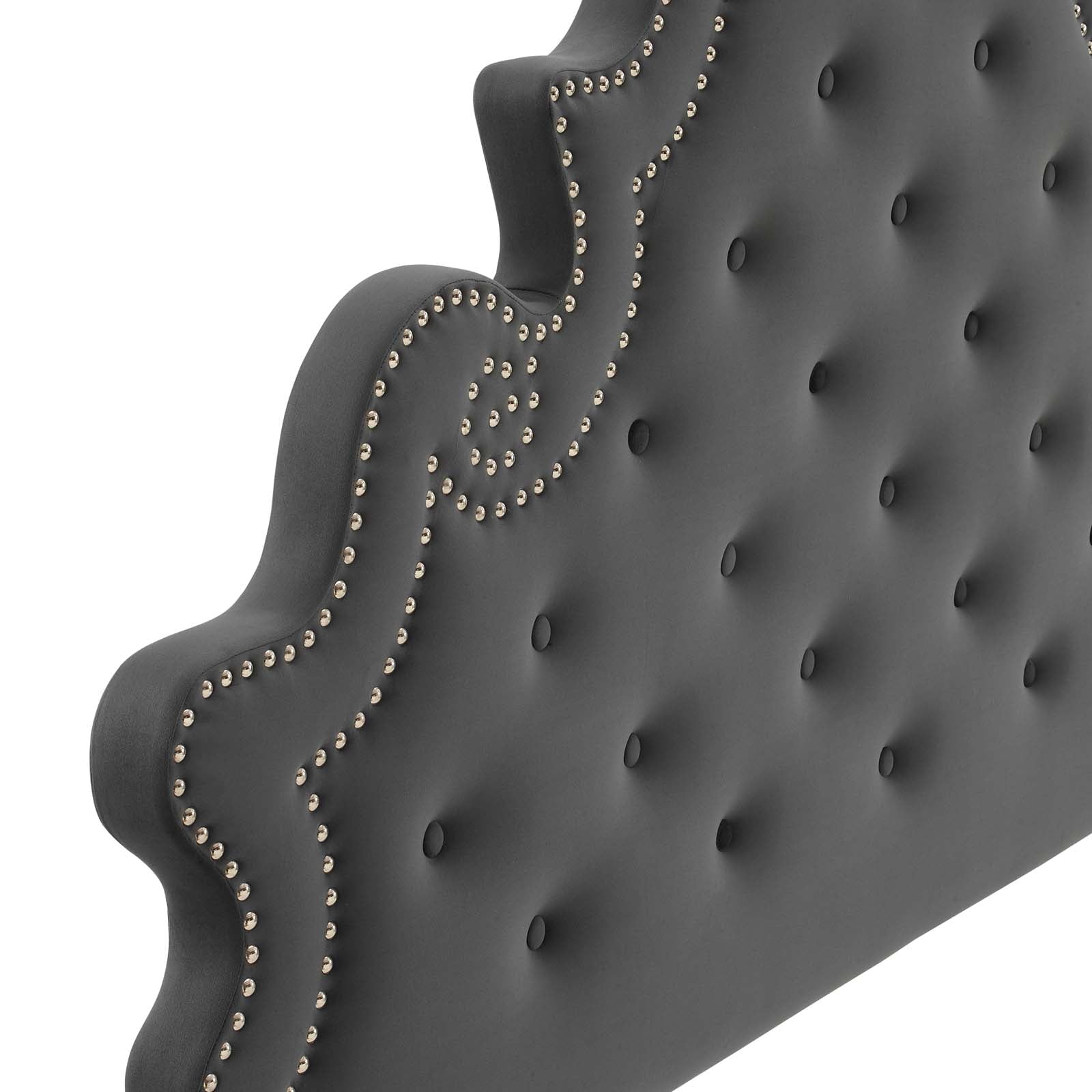 Modway Headboards - Diana Tufted Performance Velvet Twin Headboard Charcoal