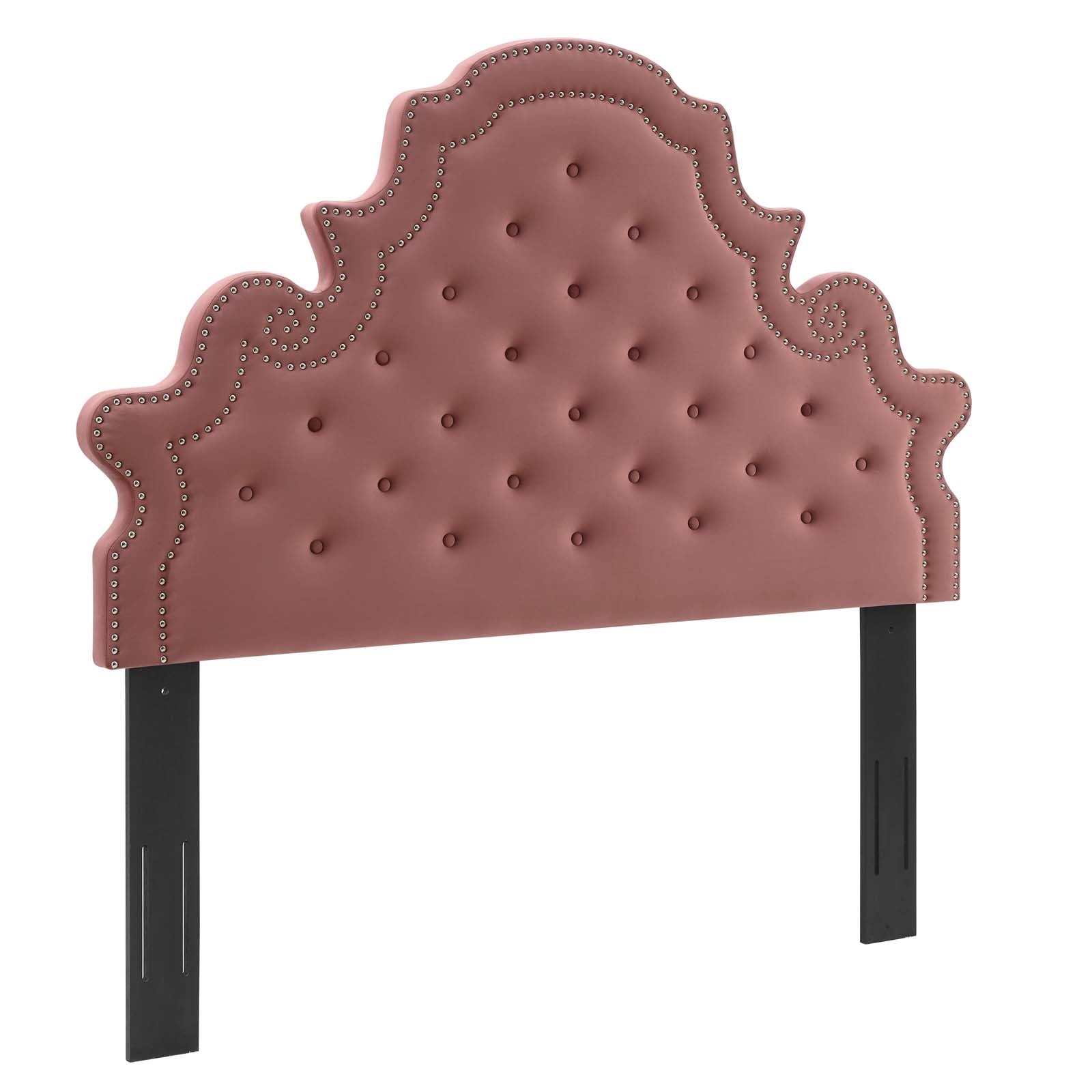 Modway Headboards - Diana Tufted Performance Velvet Twin Headboard Dusty Rose