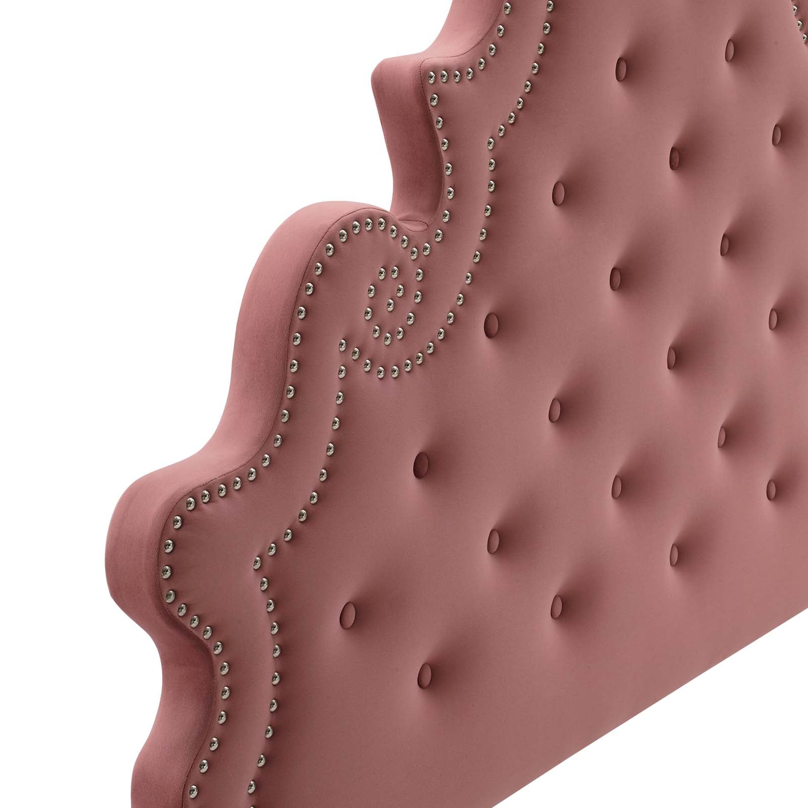Modway Headboards - Diana Tufted Performance Velvet Twin Headboard Dusty Rose