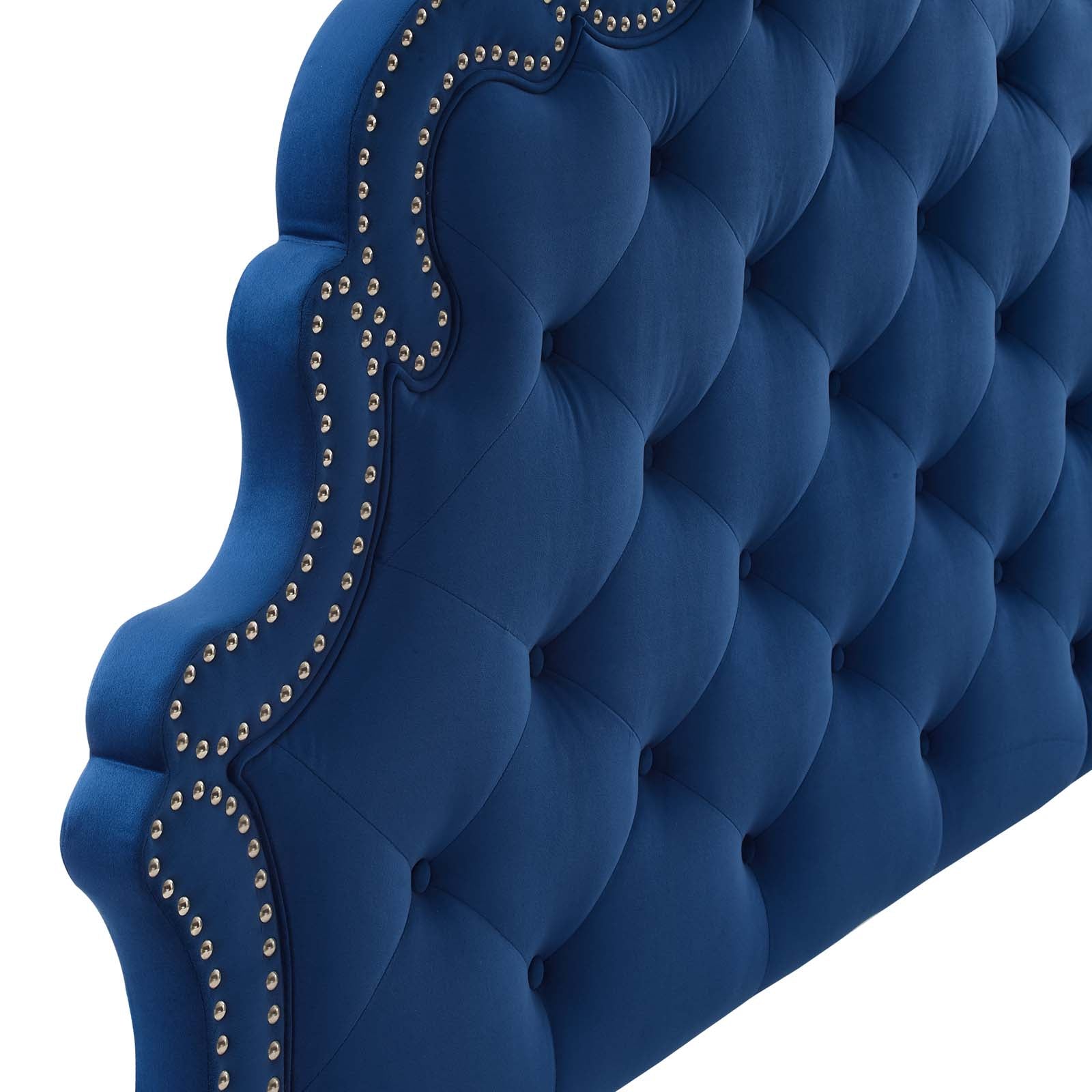 Modway Headboards - Arabella Button-Tufted Performance Velvet Twin Headboard Navy