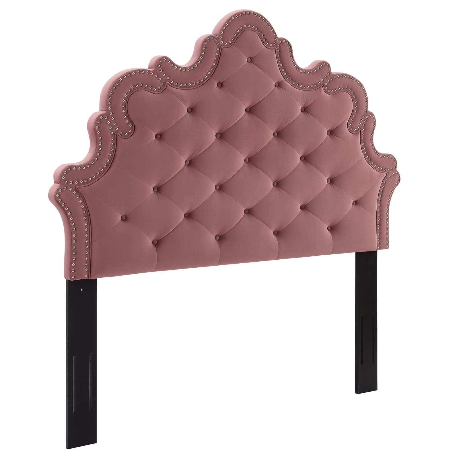 Modway Headboards - Arabella Button-Tufted Performance Velvet King/California King Headboard Dusty Rose