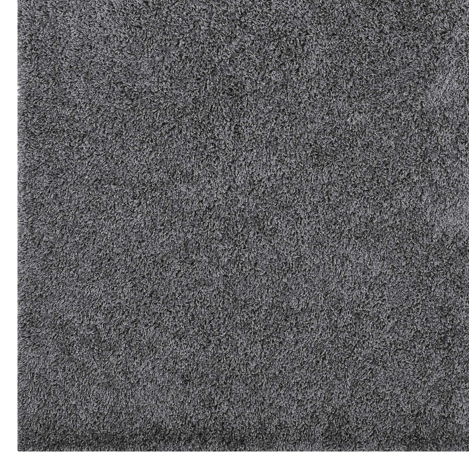 Modway Indoor Rugs - Enyssa Solid Shag Area Rug 5' x 8' Dark Gray