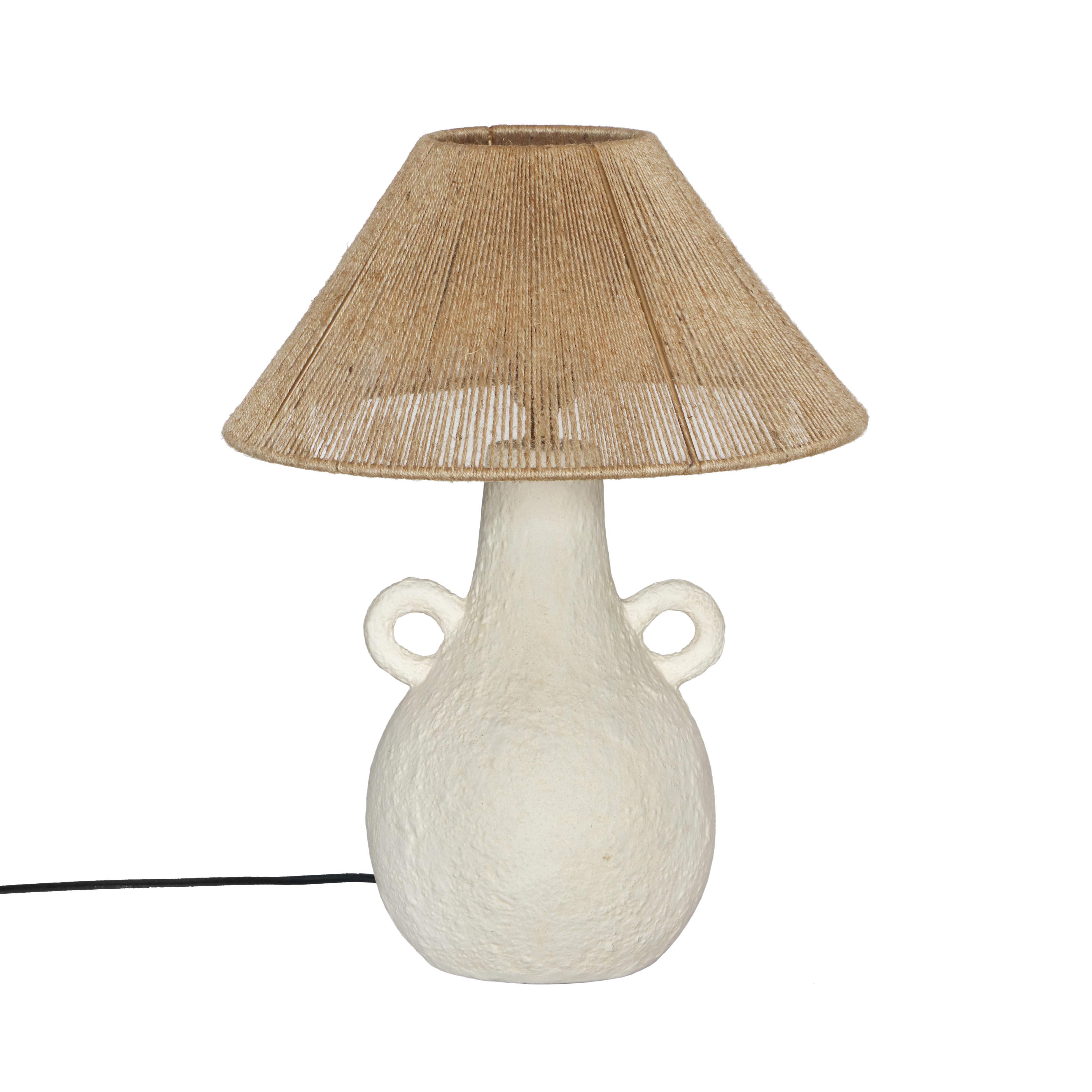Tov Furniture Table Lamps - Lalit Natural & White Ceramic Table Lamp