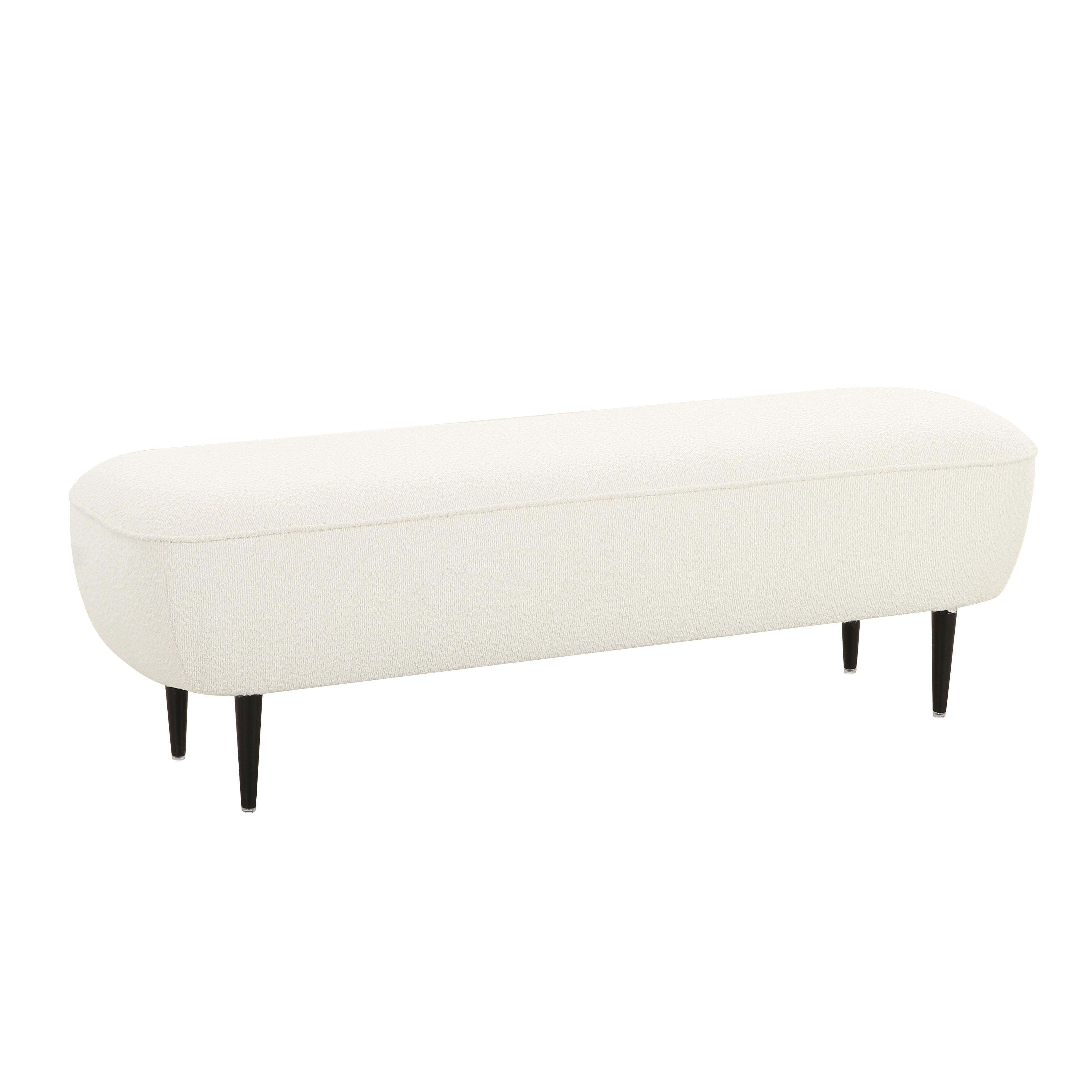 Tov Furniture Benches - Denise Cream Boucle Bench