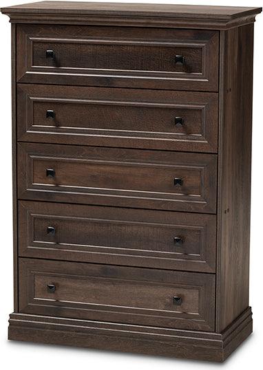 Wholesale Interiors Chest of Drawers - Nolan 31.5" Chest Of Drawers Brown & Black