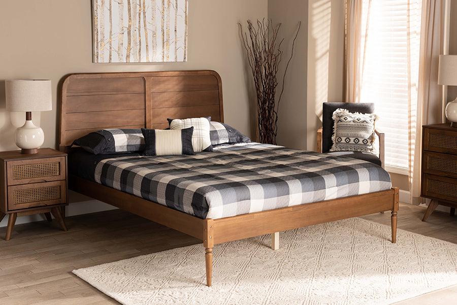 Wholesale Interiors Beds - Kassidy Full Size Platform Bed Walnut Brown