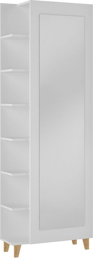 Manhattan Comfort Shoe Storage - Minetta 14-Pair Mid-Century Shoe Closet in White