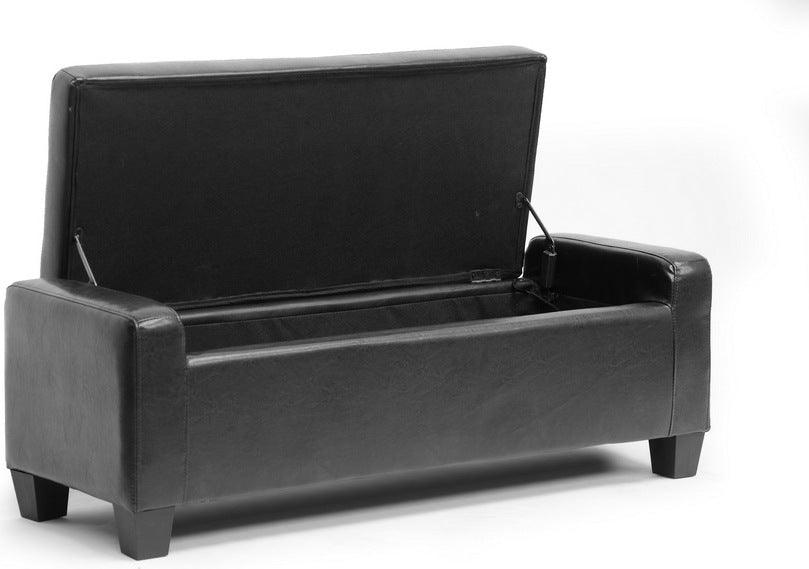 Wholesale Interiors Ottomans & Stools - Manchester Black Ottoman
