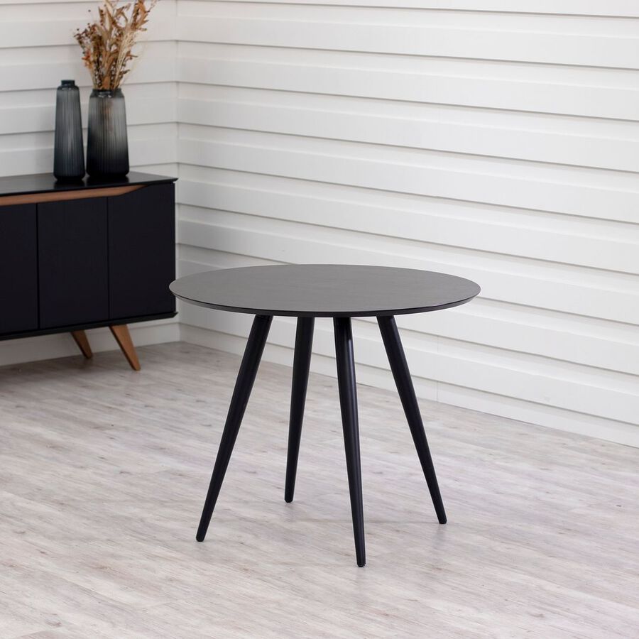 Manhattan Comfort Dining Tables - Athena 35.43 Round Dining Table in Black