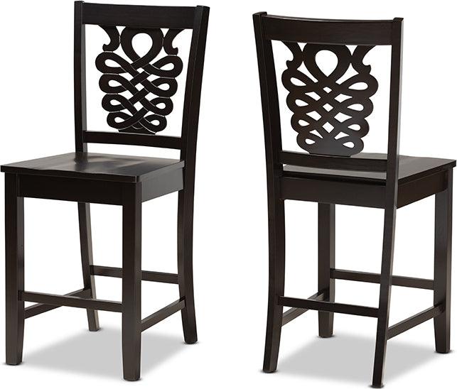 Wholesale Interiors Barstools - Gervais Counter Stool Dark Brown (Set of 2)