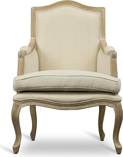 Wholesale Interiors Accent Chairs - Nivernais Wood Traditional French Accent Chair