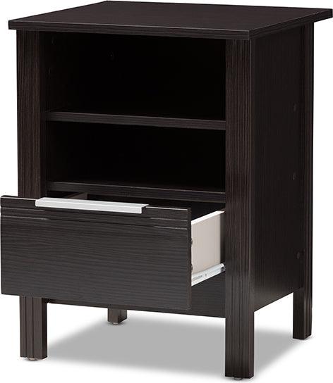 Wholesale Interiors Nightstands & Side Tables - Hamish Nightstand Wenge Dark Brown