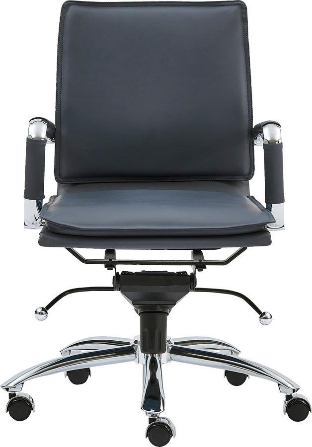 Euro Style Task Chairs - Gunar Pro Low Back Office Chair With Armrests Blue