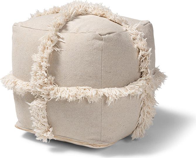 Wholesale Interiors Ottomans & Stools - Alfro Moroccan Ottoman Beige