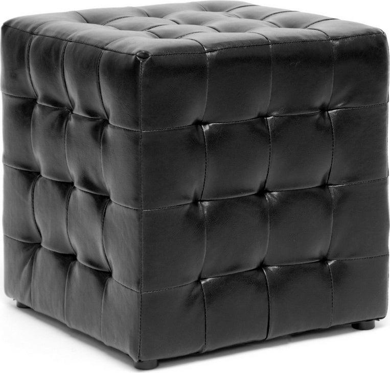 Wholesale Interiors Ottomans & Stools - Siskal Black Modern Cube Ottoman (Set Of 2)