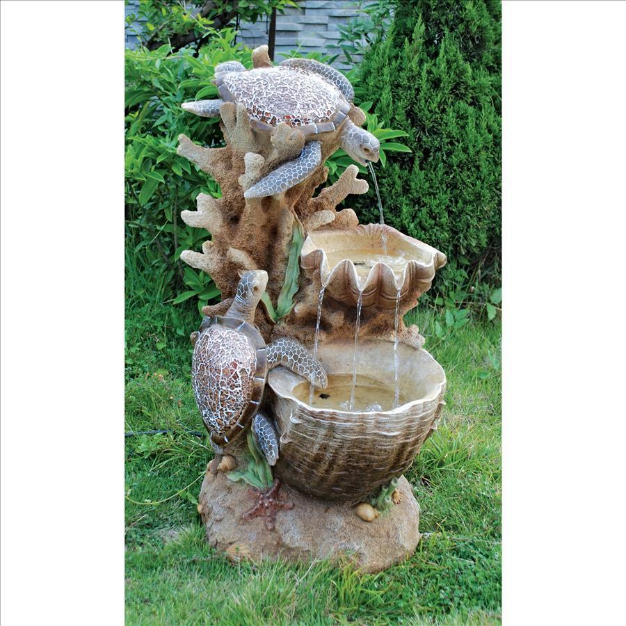 Design Toscano Fountains - Turtle Cove Cascading Garden Fountain