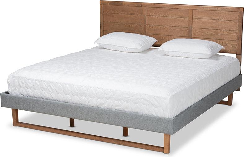 Shop Gabriela King Bed Dark Gray Ash walnut Beds CasaOne