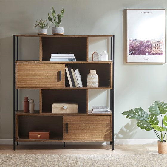 Olliix.com Bookcases & Display Units - 4-Shelf Bookcase Brown