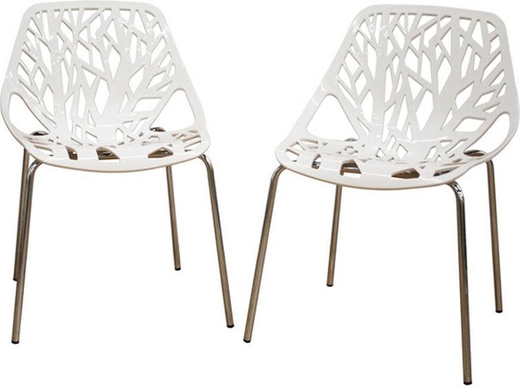 Wholesale Interiors Dining Chairs - Heidi Dining Chair White (Set of 2)