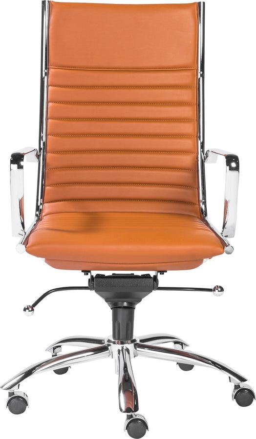 Euro Style Task Chairs - Dirk High Back Office Chair Cognac