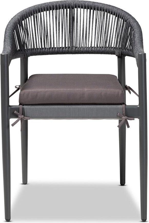 Wholesale Interiors Outdoor Dining Chairs - Wendell Outdoor Dining Chair Gray