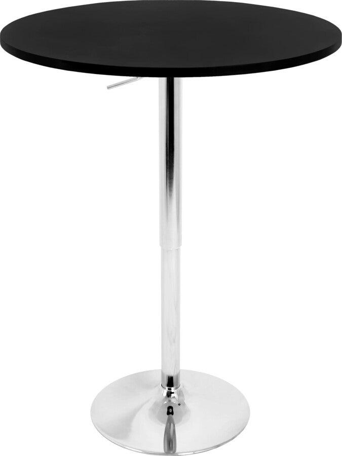 Lumisource Bar Tables - Elia Contemporary Adjustable Bar Table in Black