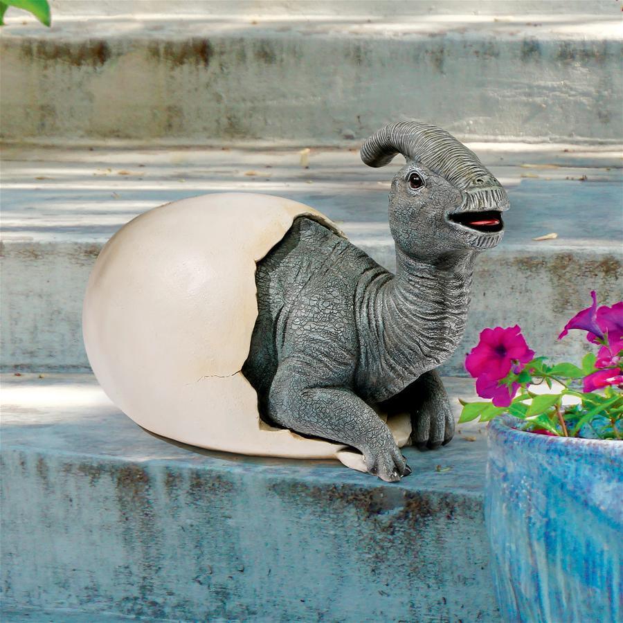 Design Toscano Statues - Parasaurolophus Dinosaur Egg Statue