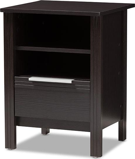 Wholesale Interiors Nightstands & Side Tables - Hamish Nightstand Wenge Dark Brown