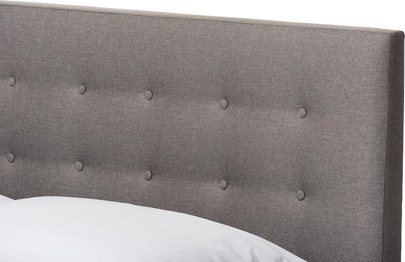 Wholesale Interiors Beds - Alinia Full Size Platform Bed Gray