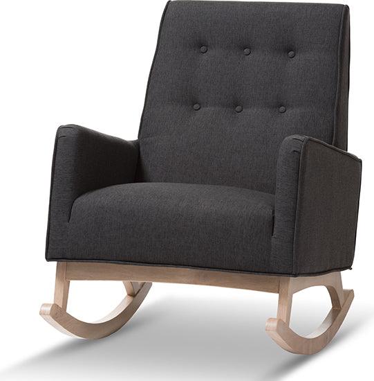 Wholesale Interiors Rocking Chairs - Marlena 27.56" Accent Chair Dark Gray