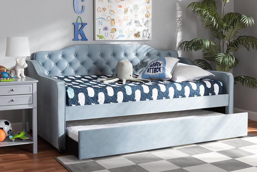 Wholesale Interiors Daybeds - Freda 83.46" Daybed Light Blue