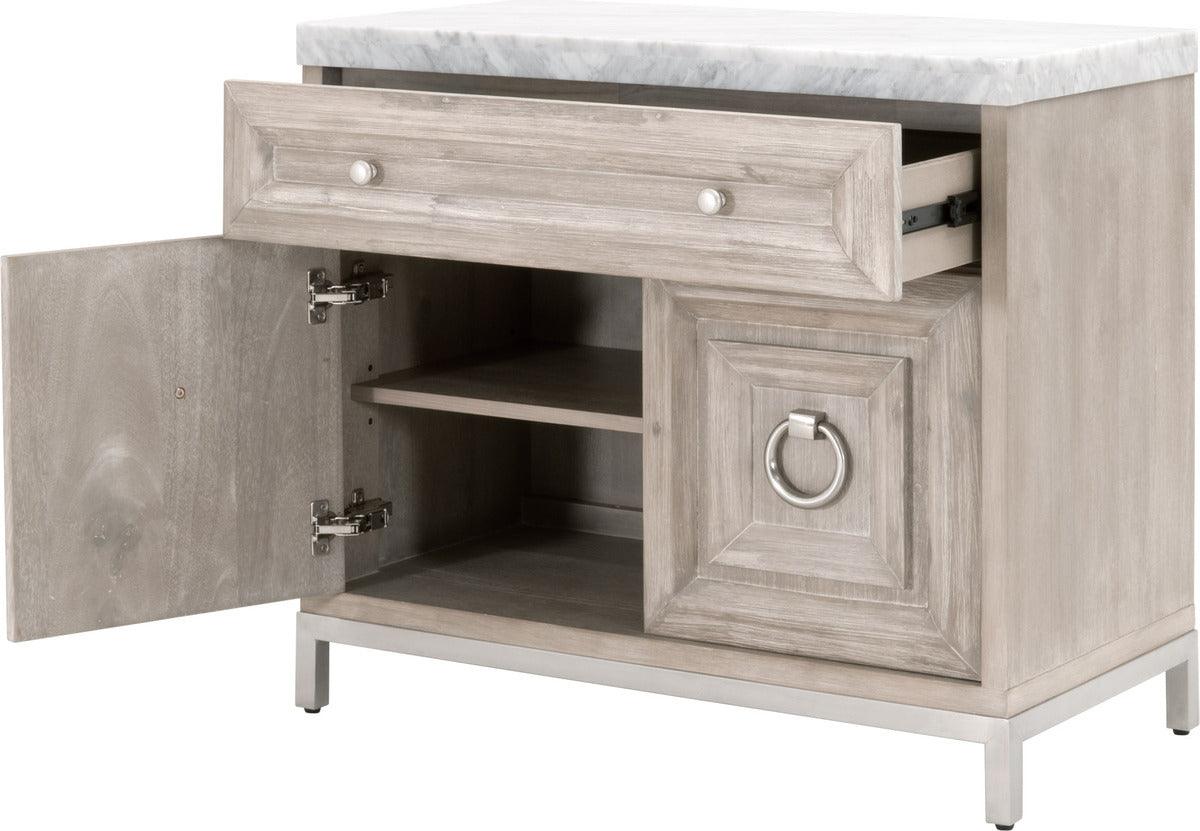 Essentials For Living Nightstands & Side Tables - Azure Carrera Media Chest