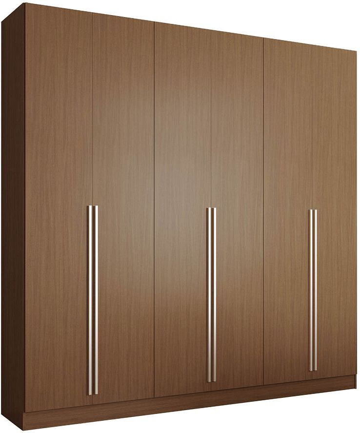 Manhattan Comfort Cabinets & Wardrobes - Eldridge 4- Drawer He/She Freestanding Armoire in Maple Cream Brown