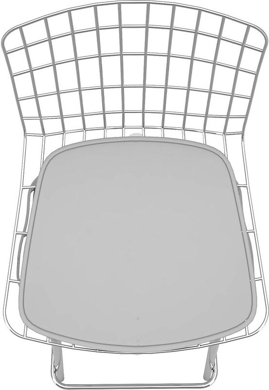 Manhattan Comfort Barstools - Madeline 41.73" Barstool, Set of 2 in Silver and White