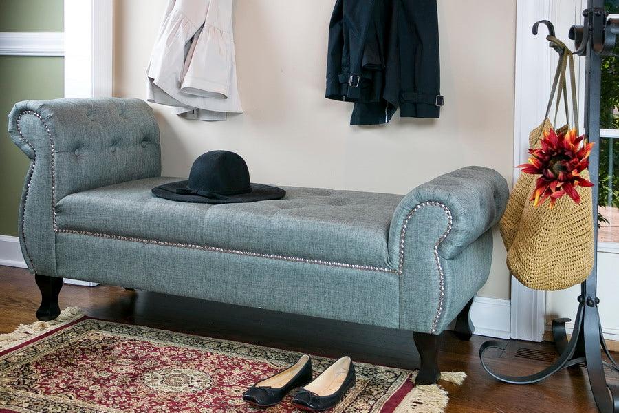 Wholesale Interiors Benches - Ipswich Grey Linen Bench