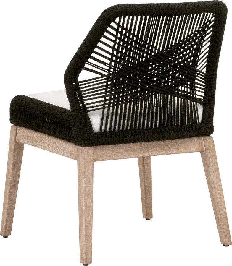 Essentials For Living Dining Chairs - Loom Limited Edition Dining Chair - Black Rope White Speckle Natural Gray
