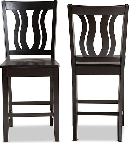Wholesale Interiors Barstools - Fenton Bar Stool Dark Brown (Set of 2)